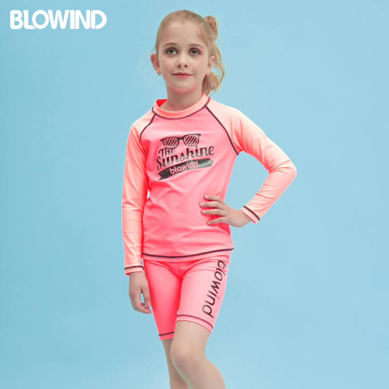 Blowind儿童泳衣防晒速干分体女童泳装抗UV粉色可爱温泉游泳衣在类目 运动/瑜伽/健身/球迷用品, 游泳, 儿童泳衣/裤中 - 来自Buy2taobao.com提供专业的淘宝代购服务