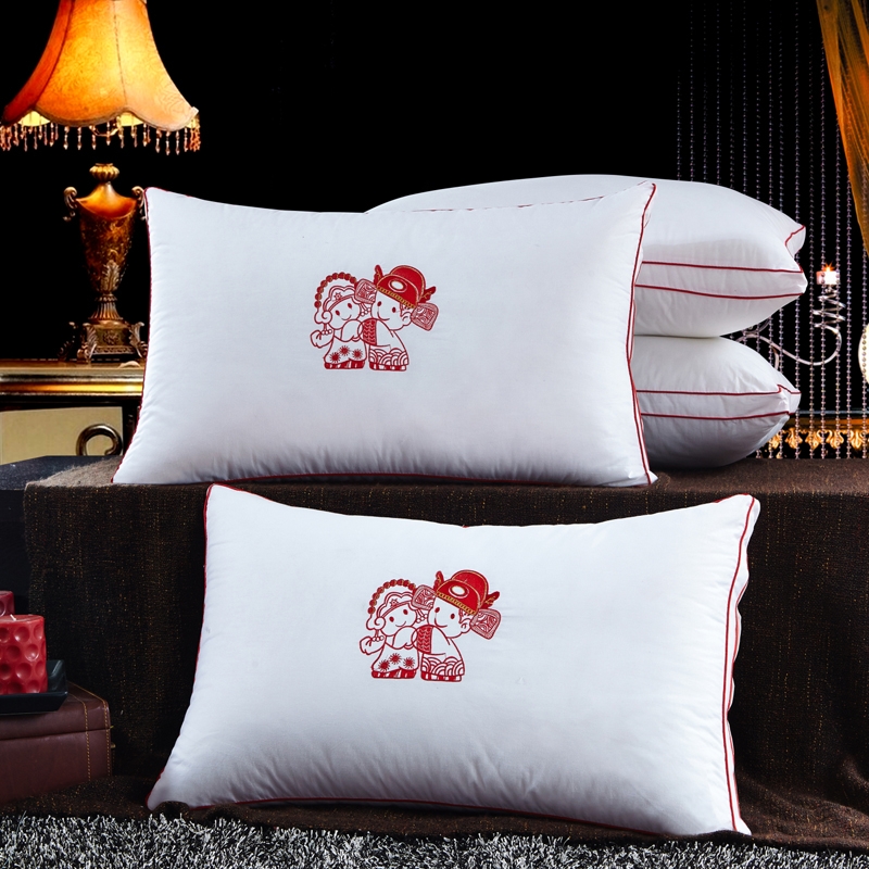 Cotton Supersoft thickening Pillow core Bright red marry Wedding celebration pillow Embroidery lovers Pillow core quality goods a pair adultin the Bedclothes , Pillow/Pillow/Pillow/Cervical pillow category - from Buy2taobao.com to provide professional Taobao agent buy service