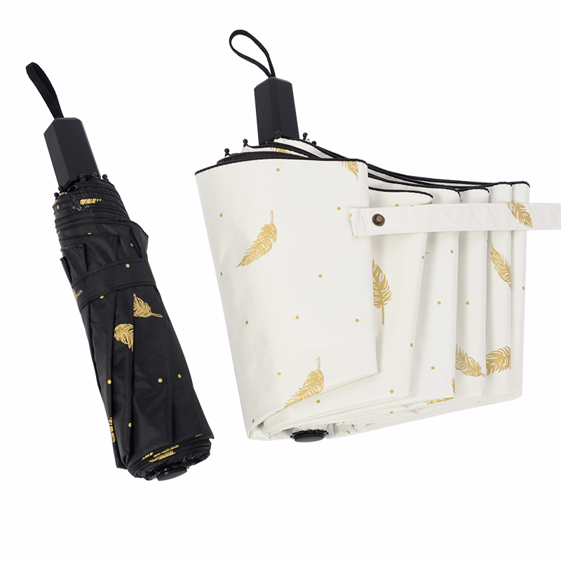 Umbrella fresh Gilding Feather fold Vinyl Sunshade rain or shine Dual use Sunscreen Parasolin the Home Daily , Umbrella/Rain gear/Rain/Moistureproof , Umbrella category - from Buy2taobao.com to provide professional Taobao agent buy service