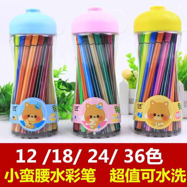 正版小蠻腰 水彩筆 12色/18色/24色/36色 可水洗桶裝 超值裝在類目 電子詞典/電紙書/文化用品, 畫具/畫材/書法用品, 水彩筆中 - 來自Buy2taobao.com提供專業的淘寶代購服務