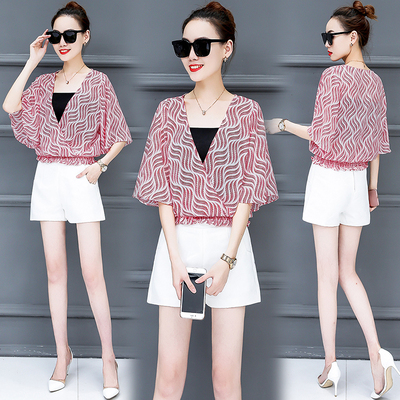 夏装雪纺衫女装2019新款韩版春款超仙洋气小衫很仙的上衣夏季碎花