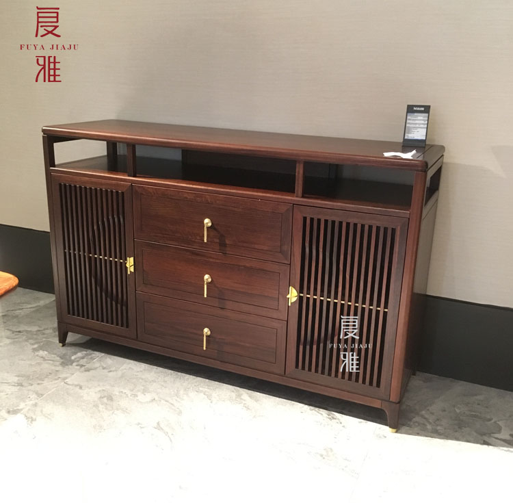 新中式餐边柜 实木家具轻奢风玄关柜榆木刺猬紫檀餐厅边柜储物柜|ruв категории жилой мебели, кабинет, чистка - от Buy2taobao.com для оказания профессиональной услуги покупки агента Taobao