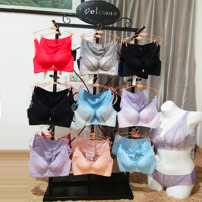 內衣架服裝店文胸展示架歐式鐵藝落地式雙面多層短褲中島挂衣貨架在類目 商業/辦公傢俱, 貨架/展櫃, 內衣貨架中 - 來自Buy2taobao.com提供專業的淘寶代購服務
