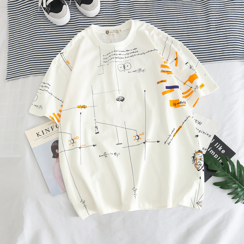 T恤男卡通印花ins港风宽松五分半袖学生BF小清新chic韩风情侣短袖|ruв категории Мужская одежда, футболка - от Buy2taobao.com для оказания профессиональной услуги покупки агента Taobao