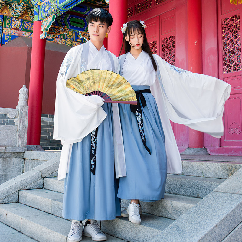 汉服重回汉唐古风男士仙气广袖开衫汉元素情侣CP装学生古装套装女|msdalam kategori Pakaian Lelaki, pakaian kebangsaan - dari Buy2taobao.com untuk memberikan perkhidmatan ejen Taobao profesional membeli
