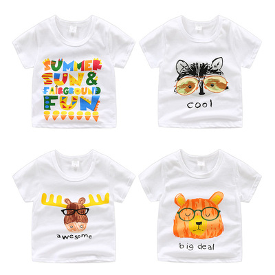 男童时尚卡通短袖T恤2018夏装新款儿童装休闲短袖体恤宝宝韩版潮