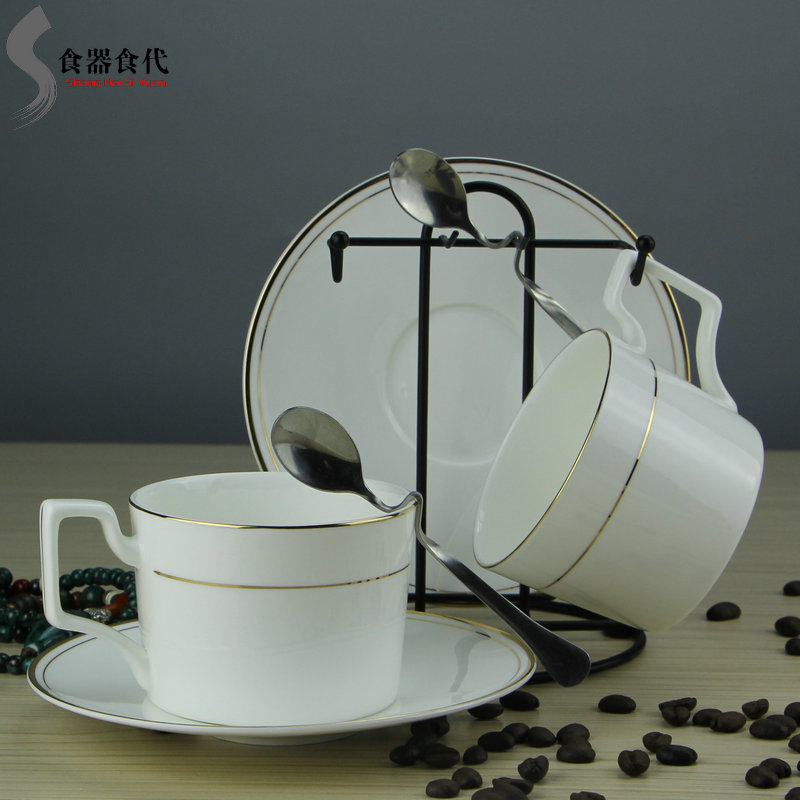 欧式骨瓷咖啡杯碟金边2件套英式下午茶杯创意陶瓷咖啡具情侣套装在类目 餐饮具, 咖啡器具, 咖啡杯中 - 来自Buy2taobao.com提供专业的淘宝代购服务