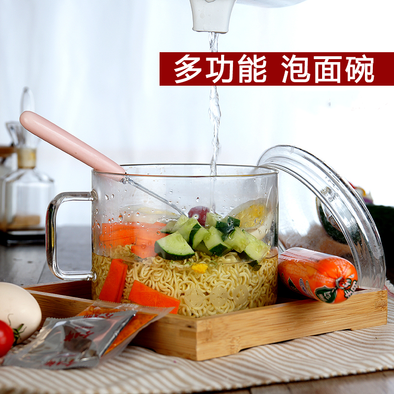 Glass bowl Heat transparent Microwave Oven Dedicated fruit Salad bowl Glass Lunch box With cover A bowl of instant noodlesin the Tableware , Tableware , Bowl category - from Buy2taobao.com to provide professional Taobao agent buy service