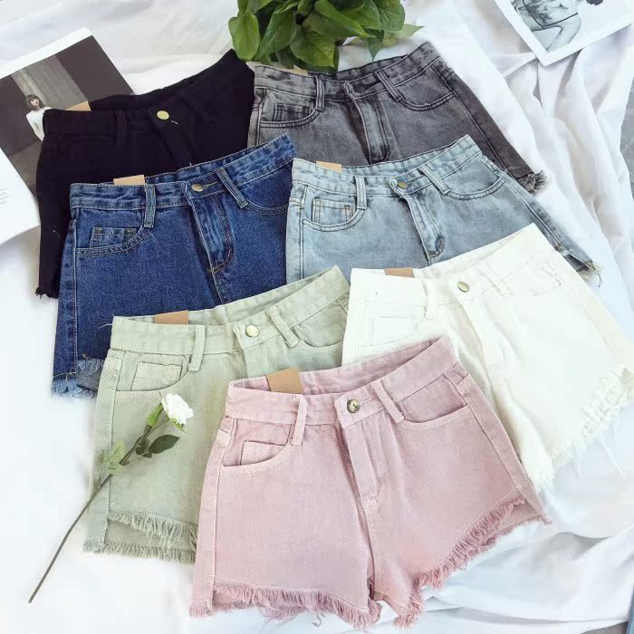 Flash denim shorts 2018 Spring and summer Korean Edition Versatile pinkycolor thigh Paige cowboy Hot pants Wide leg pantsin the Women's clothing/Boutique , Jeans category - from Buy2taobao.com to provide professional Taobao agent buy service
