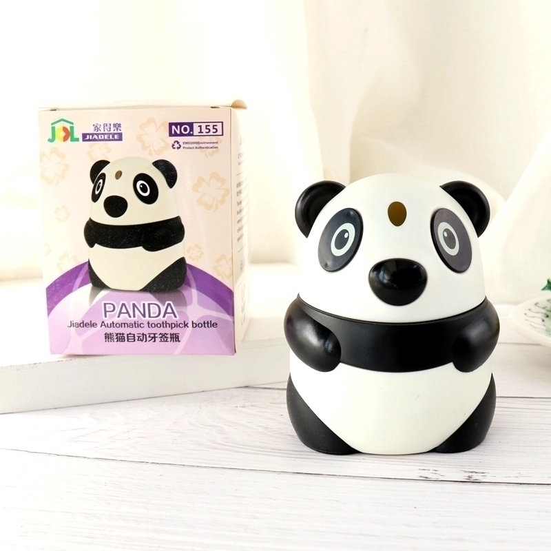 创意可爱熊猫自动牙签盒客厅牙签罐餐具牙签筒家用方便收纳牙签桶|ruв категории получать отделка, семьи, хранения приборов, бак для хранения, зубочистка цилиндра - от Buy2taobao.com для оказания профессиональной услуги покупки агента Taobao