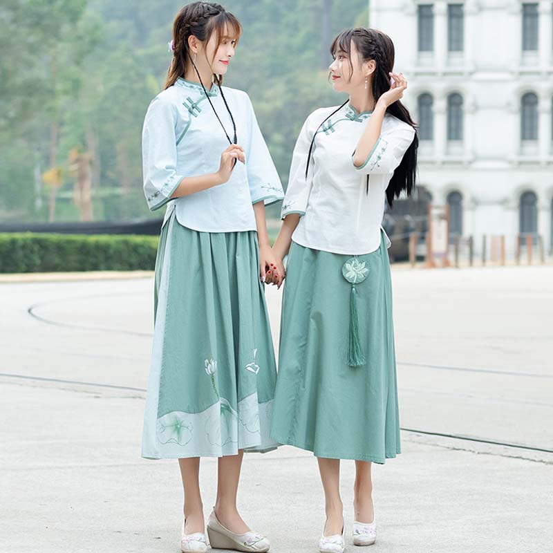 民族风女装少女改良立领复古刺绣中式上衣民国风显瘦短款旗袍新款|msdalam kategori Butik wanita / wanita, pakaian/pakaian kebangsaan/peringkat pakaian, pakaian kebangsaan/pakaian - dari Buy2taobao.com untuk memberikan perkhidmatan ejen Taobao profesional membeli