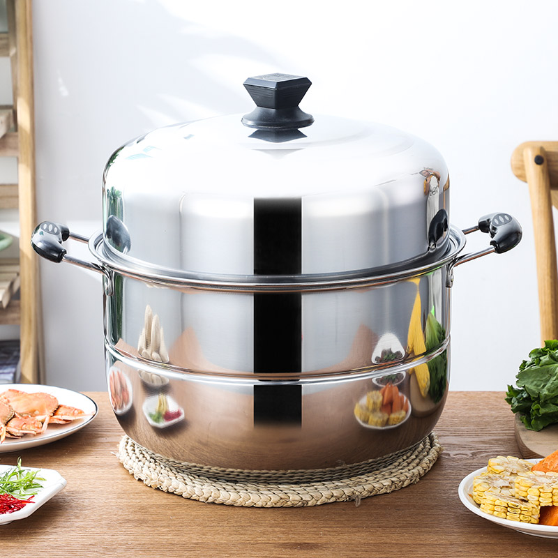 Stainless steel thickening household steamer Large three layers multi-storey Super large commercial 36 38 40cm Large steamerin the Kitchen/Cooking utensils , Cooking utensils , Cookware/Pot/Kettle , Steamer category - from Buy2taobao.com to provide professional Taobao agent buy service
