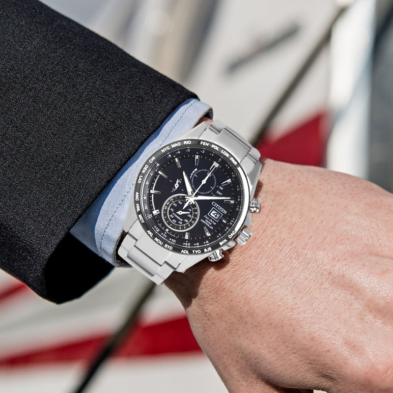 overseas Citizen Titanium Kinetic energy Waves Sapphire Timing motion Men's watches AT8154-82Lin the Wristwatch , Japan Korea Watch category - from Buy2taobao.com to provide professional Taobao agent buy service