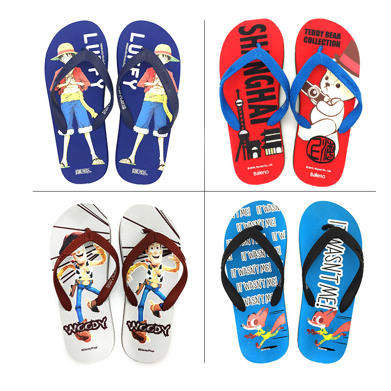 Baleno flip flops men and women lovers summer lovely Cartoon printing Pinch Flat heel non-slip outdoor Home Furnishing slipperin the Men's Shoes, Slippers category - from Buy2taobao.com to provide professional Taobao agent buy service
