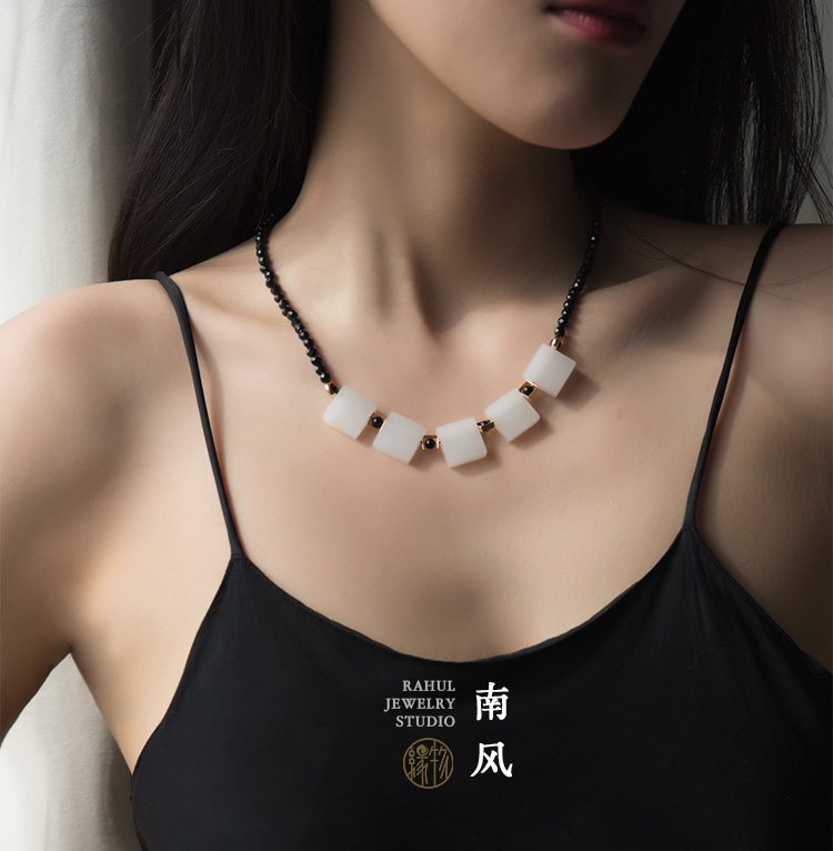 Edge material Original design Nephrite  White jade Shan Liu Suet jade Necklace Retro literature Pendant Jade Pendant Female modelsin the Jewelry/Diamond/Jade/Gold , And nephrite , Choker  category - from Buy2taobao.com to provide professional Taobao agent buy service