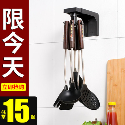 厨房置物架壁挂式免打孔厨具用品收纳多功能活动挂钩挂架家用大全