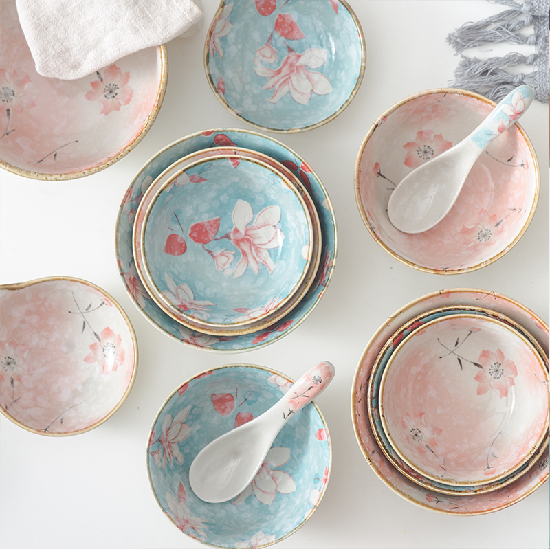 6 loading Ceramic rice bowl Japanese originality Snowflake Underglaze Having dinner Salad Soup bowl tableware householdin the Tableware , Tableware , Bowl category - from Buy2taobao.com to provide professional Taobao agent buy service