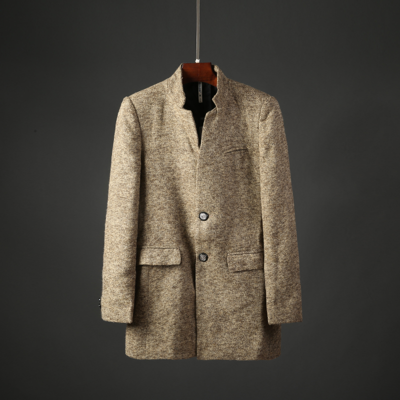2018 Autumn and winter new pattern man Woolen coat Self cultivation Mid length version All-match fashion handsome men's wear Woollen cloth 521in the Men's clothing, Woolen coat category - from Buy2taobao.com to provide professional Taobao agent buy service
