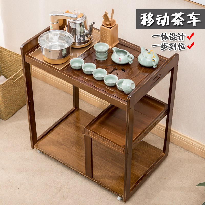 楠竹小茶车实木茶台家用移动客厅茶桌简约茶盘泡茶水柜茶几置物架在类目 餐饮具, 茶具, 茶盘中 - 来自Buy2taobao.com提供专业的淘宝代购服务