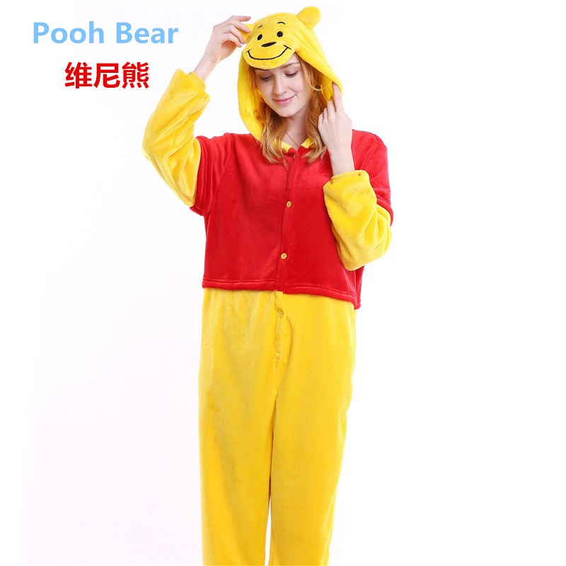 Flannel Winnie the Pooh Cartoon animal lady lovers Conjoined pajamas Home Furnishings costume Toiletin the Lingerie/Men's underwear/Tracksuit , Pajamas/Home service package category - from Buy2taobao.com to provide professional Taobao agent buy service