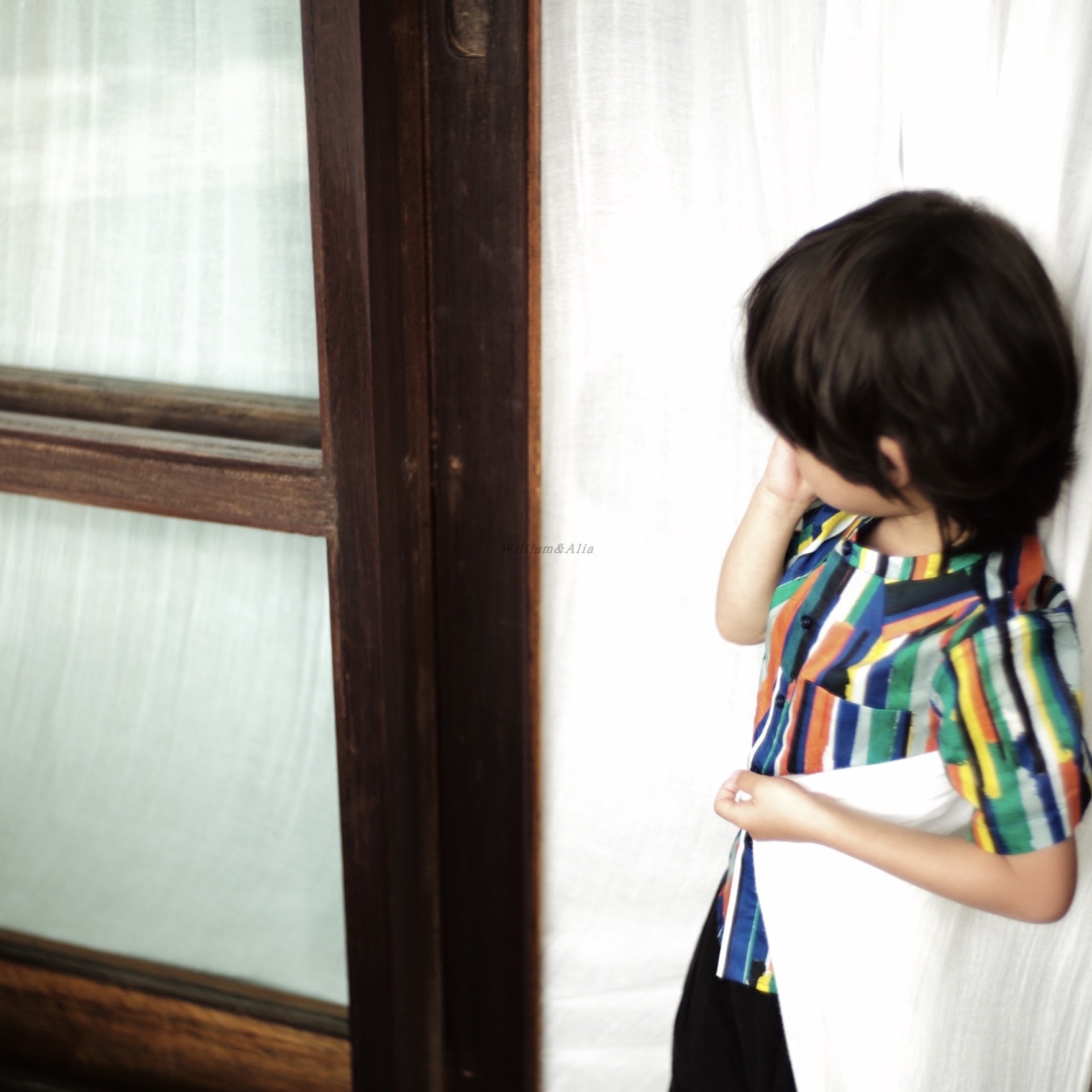 现货 |WilliamAlia Tia Cibani春夏儿童多色度假风短袖圆领衬衫|msdalam kategori Kanak-kanak/Bayi/Keluarga dipasang, shirt - dari Buy2taobao.com untuk memberikan perkhidmatan ejen Taobao profesional membeli