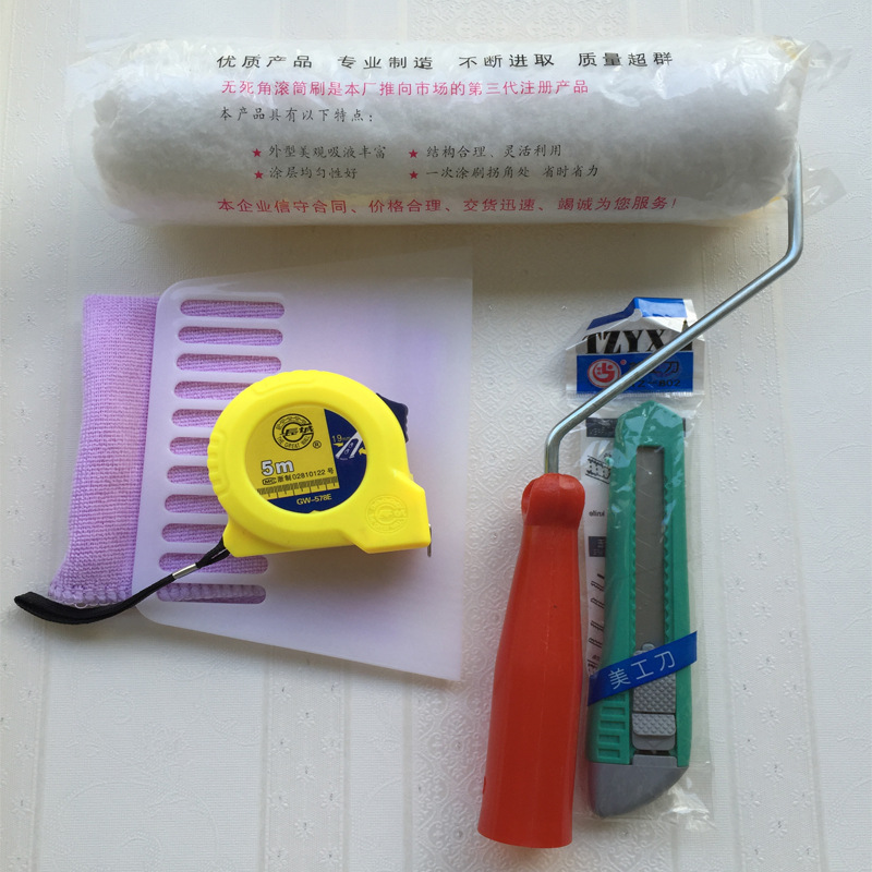 专业墙纸施工工具4件套装 一套包含滚筒刷 刮板 美工刀 毛巾在类目 五金/工具, 手动工具, 涂刷工具, 滚筒刷中 - 来自Buy2taobao.com提供专业的淘宝代购服务