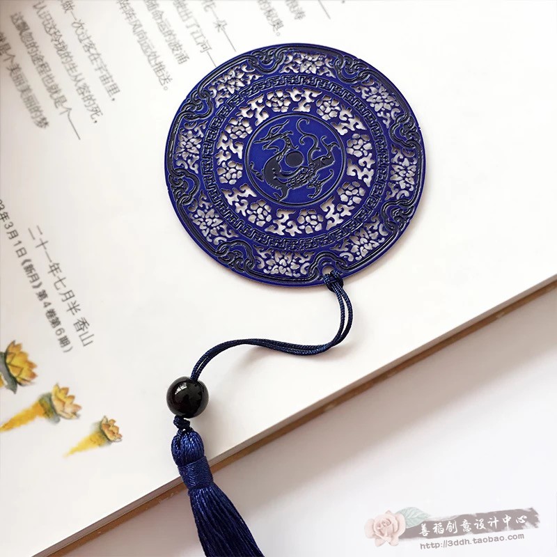 【青龙】古典中国风青龙纹图案不锈钢金属定制商务送礼礼品书签在类目 电子词典/电纸书/文化用品, 纸张本册, 书签中 - 来自Buy2taobao.com提供专业的淘宝代购服务