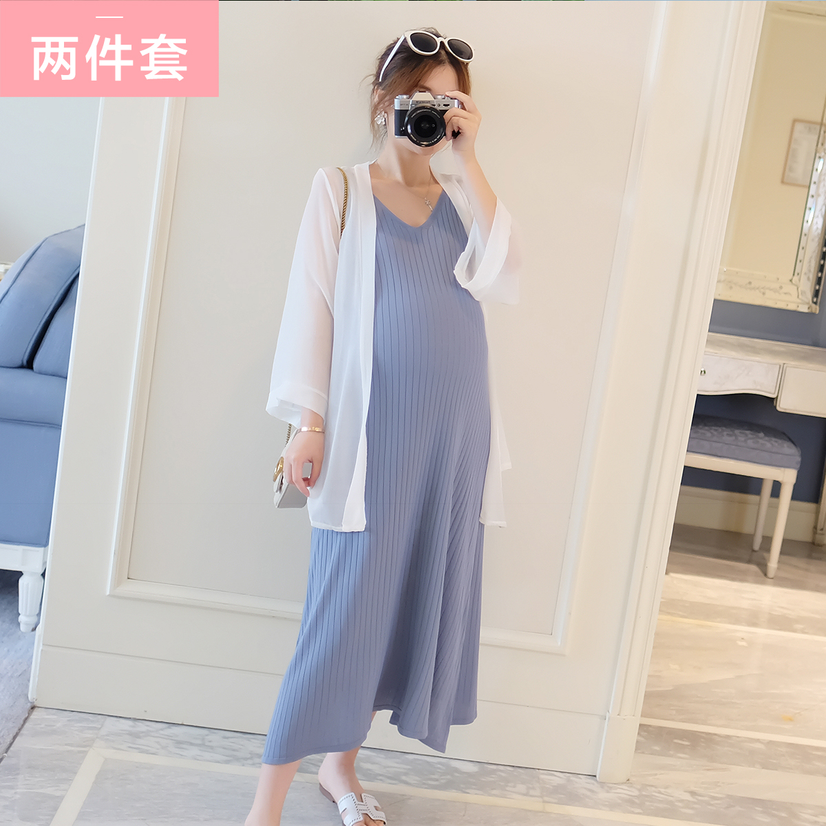 孕妇春装套装时尚款2019新款孕妇连衣裙宽松夏装两件套孕妇装春秋在类目 孕妇装/孕产妇用品/营养, 孕妇装, 连衣裙中 - 来自Buy2taobao.com提供专业的淘宝代购服务