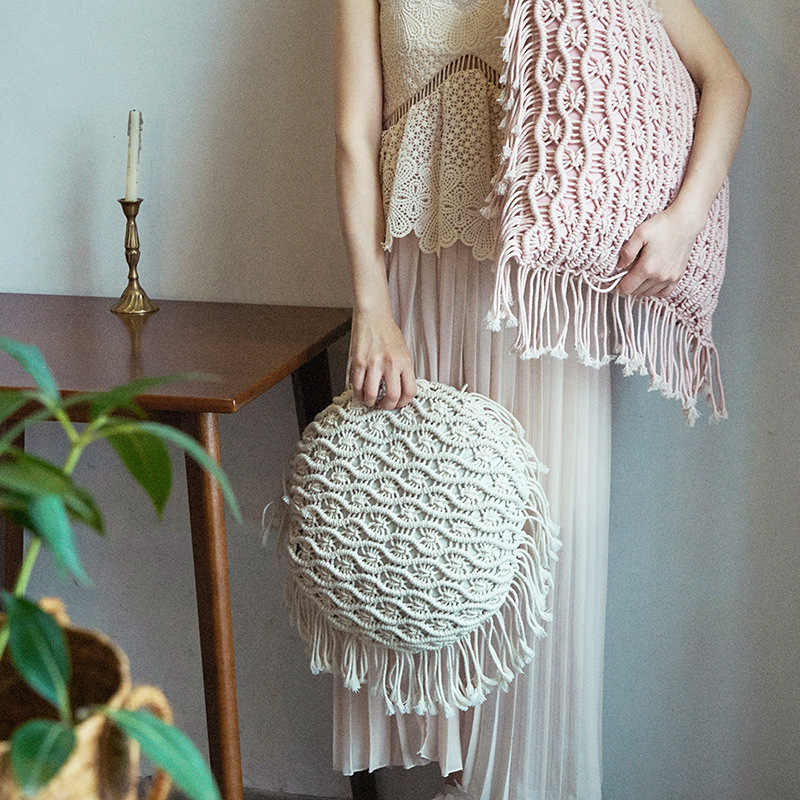 One island live macrame Pure handwork weave Pillows Bohemia Pillow Soft home decoration With core cushionsin the Home Fabric , Pillow/Pillow category - from Buy2taobao.com to provide professional Taobao agent buy service
