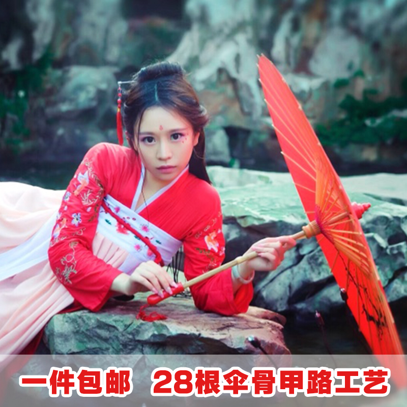 红色油纸伞cos古风流苏女古典红中国风道具走秀汉服古典舞蹈江南|msdalam kategori rumah harian, payung/gear hujan/Rain/Lembap-bukti, payung - dari Buy2taobao.com untuk memberikan perkhidmatan ejen Taobao profesional membeli
