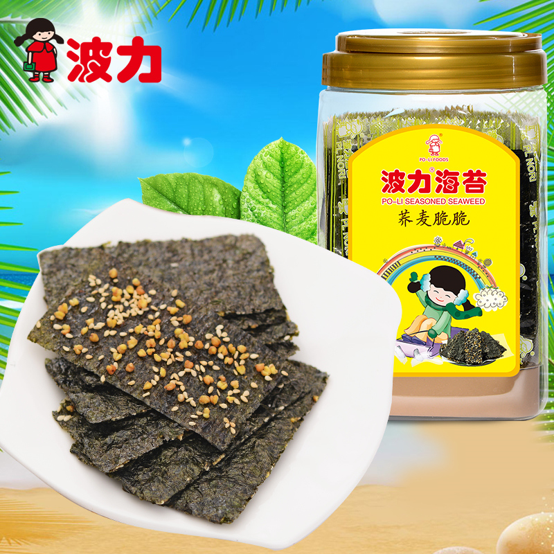 波力海苔夹心脆片荞麦脆84g海苔即食 儿童紫菜休闲零食小吃海苔在类目 零食/坚果/特产, 鱿鱼丝/鱼干/海味即食, 海苔系列中 - 来自Buy2taobao.com提供专业的淘宝代购服务