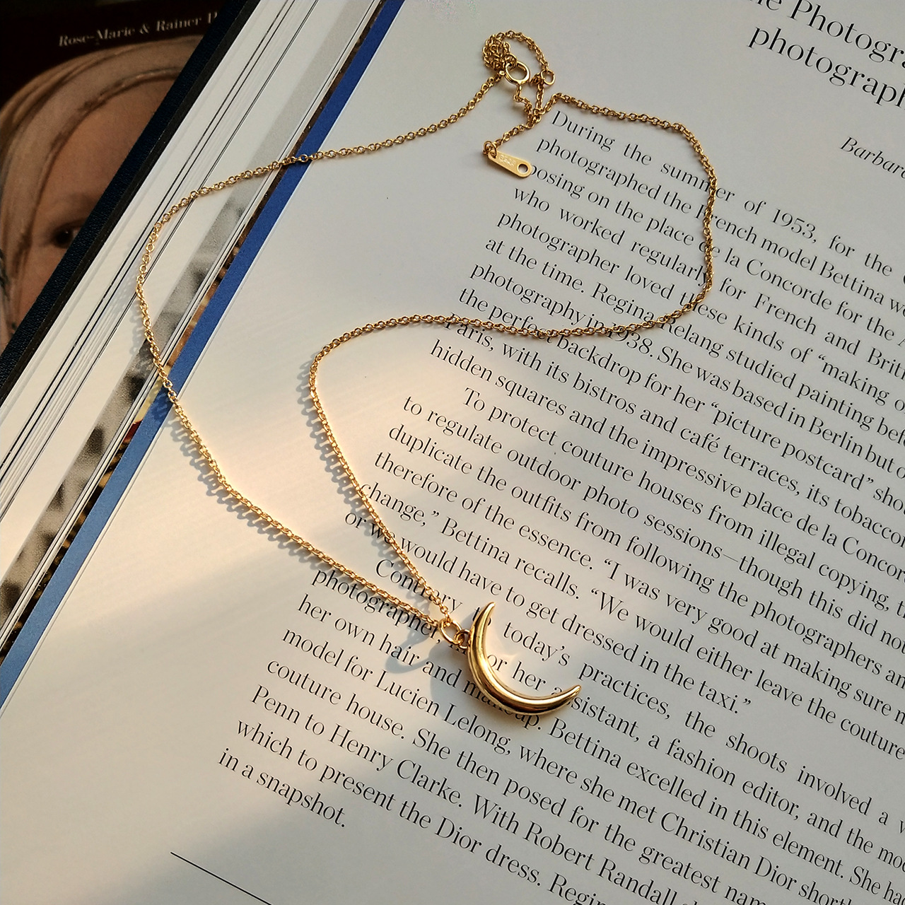 South Korean version of the 925 Sterling Silver Necklace Moon design golden Necklace Necklace have cash less than that is registered in the accounts Coldin the Accessories/Fashion Jewelry, Necklace category - from Buy2taobao.com to provide professional Taobao agent buy service