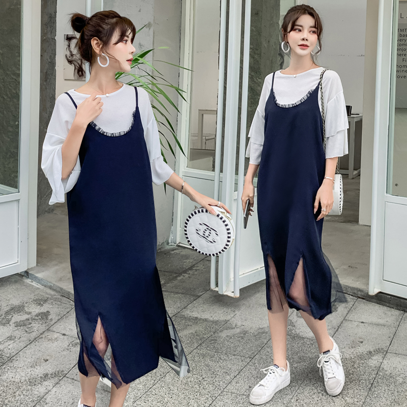 孕妇夏装连衣裙女韩版新款孕妇长裙夏季孕妇吊带裙时尚款两件套装|msdalam kategori Bekalan Ibu / Ibu / Pemakanan, bersalin, pakaian - dari Buy2taobao.com untuk memberikan perkhidmatan ejen Taobao profesional membeli