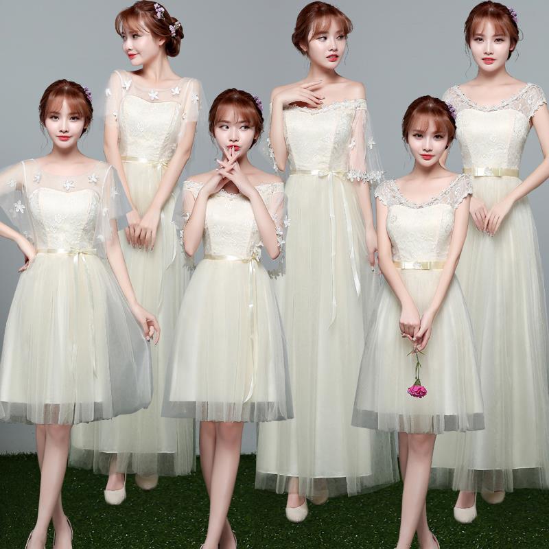 超仙显瘦韩版姐妹团伴娘服简单短款一字肩婚纱简约长裙少女夏季性在类目 女装/女士精品, 婚纱/旗袍/礼服, 礼服/晚装中 - 来自Buy2taobao.com提供专业的淘宝代购服务