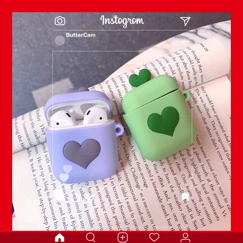 Apple AirPods headset smart cover silica gel Japan and South Korea three-dimensional love lovers Charging Boxin the 3C Digital Accessories, MP3/MP4 Fitting , Headphone Accessories category - from Buy2taobao.com to provide professional Taobao agent buy service