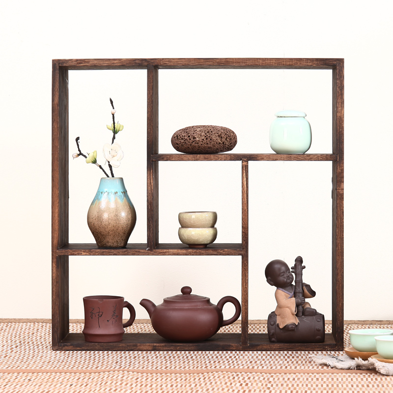 solid wood Shelf Treasure House Tea rack Display rack a living room Wall hanging Chinese style Tea shelf wall Shelf Wallin the Business/Office Furniture , Shelf/Showcase , Boutique Showcase/Showcase category - from Buy2taobao.com to provide professional Taobao agent buy service