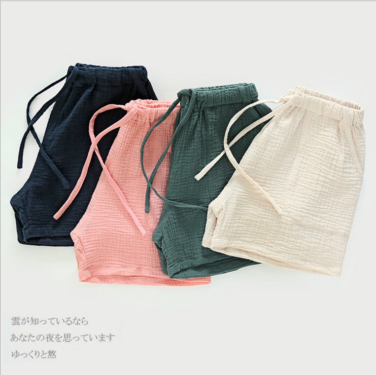 夏季纯棉纱布情侣睡裤全棉绉布男女情侣家居短裤日系可外穿睡裤|ruв категории Нижнее белье, пижамы/брюки - от Buy2taobao.com для оказания профессиональной услуги покупки агента Taobao