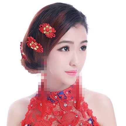 新娘婚庆红色头饰 中式新娘古装头饰礼服旗袍配饰 喜气中国结在类目 服饰配件/皮带/帽子/围巾, 婚纱礼服配件, 皇冠配饰中 - 来自Buy2taobao.com提供专业的淘宝代购服务