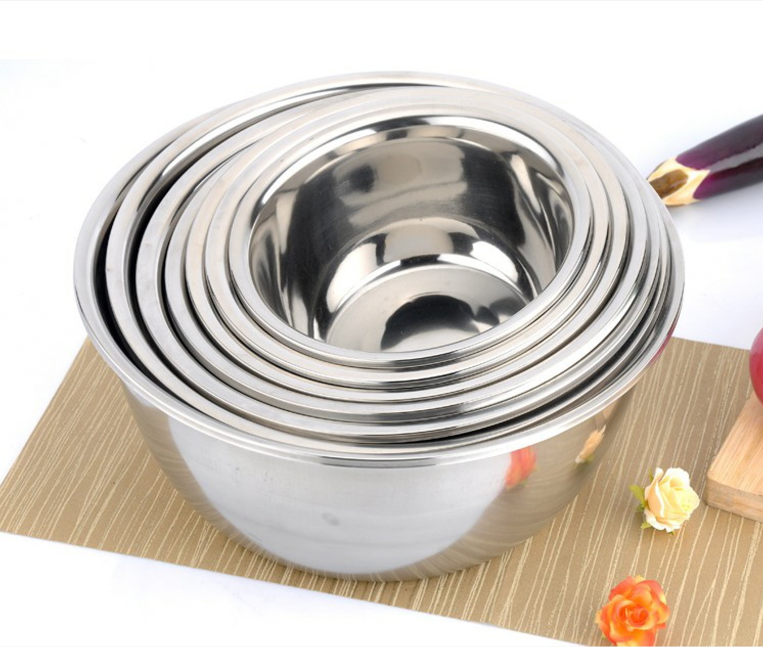 thickening Stainless steel pots household circular Soup pots baking Bowl beat eggs kitchen Trays Stainless steel Basin Fanpenin the Tableware , Tableware , Basin category - from Buy2taobao.com to provide professional Taobao agent buy service