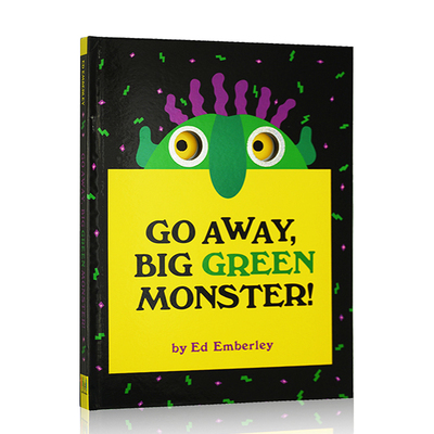英文原版绘本 Go Away Big Green Monster 走开大绿怪 廖彩杏书单 精装 走开绿色大怪物 面具书