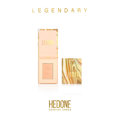 HEDONE 1986 金沙流光高光粉饼 浅香槟金细腻珠光 原创玻璃感妆效