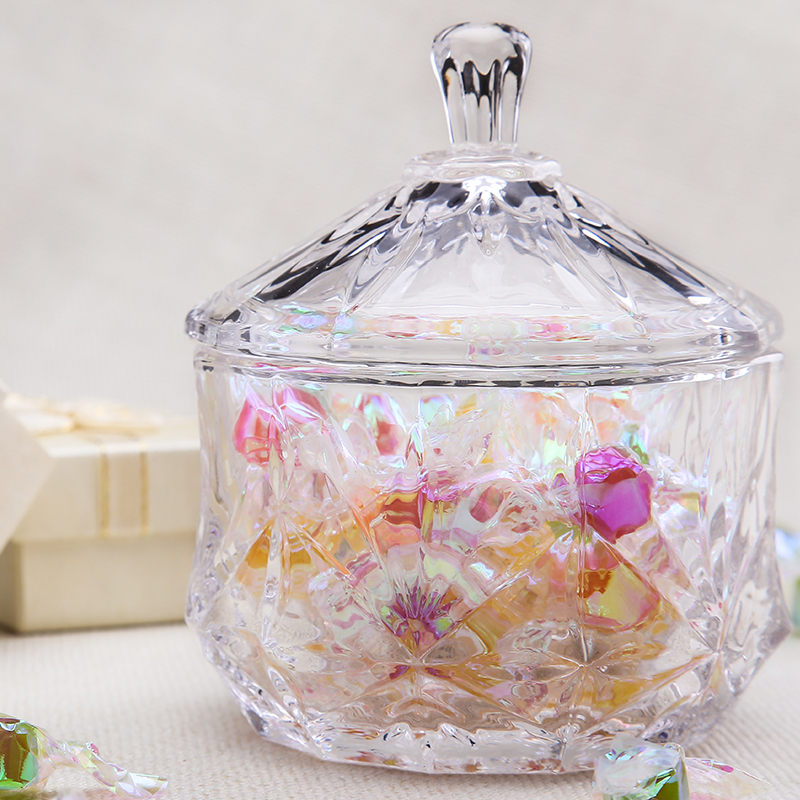 high quality Crystal glass Retro Candy cup Sugar bowl With cover Candy jar transparent Storage tank Jewelry storagein the Home accessories , Decorative items , Storage tank category - from Buy2taobao.com to provide professional Taobao agent buy service