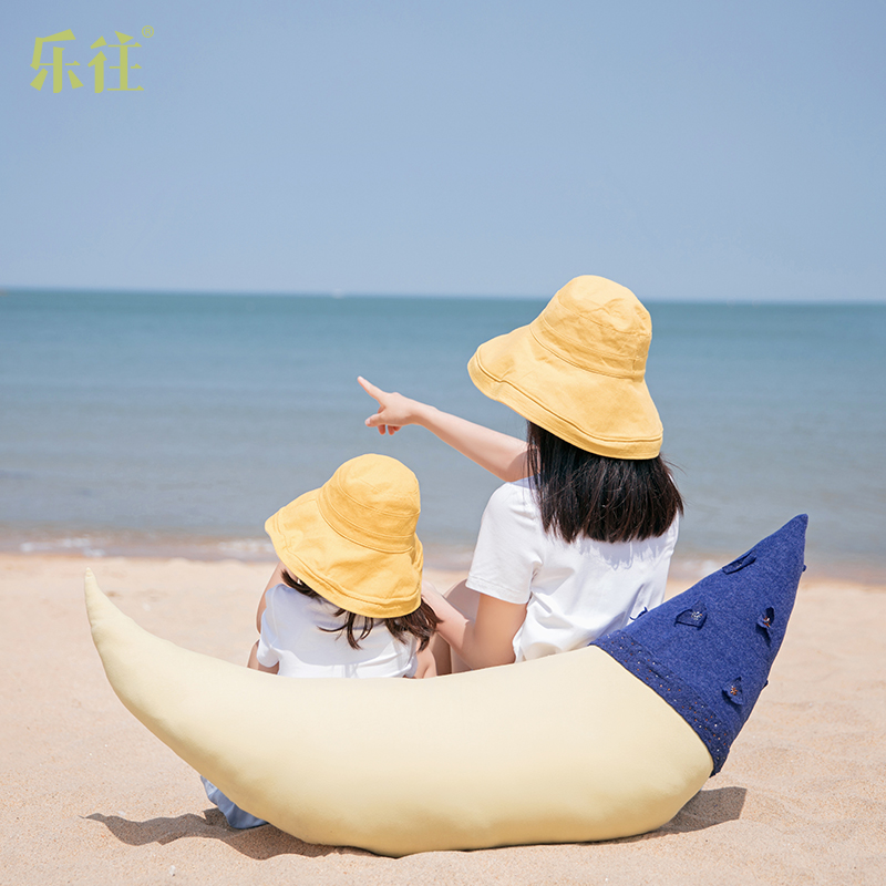 小乐往572课2019夏新款棉麻儿童遮阳防晒沙滩渔夫帽亲子母女母子|ruв категории Детская одежда, шляпа/шарф/маска/перчатки/наушники/ноги рукав, шляпа - от Buy2taobao.com для оказания профессиональной услуги покупки агента Taobao
