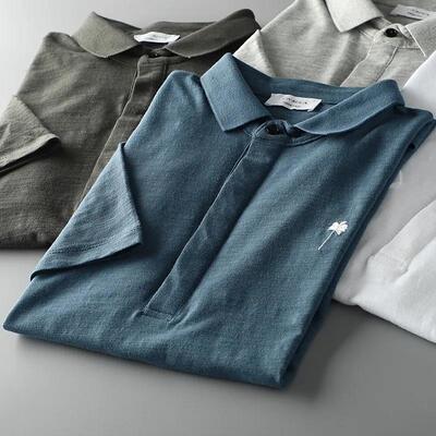 夏季男新款气质小树标竹节棉短袖POLO衫SF4812