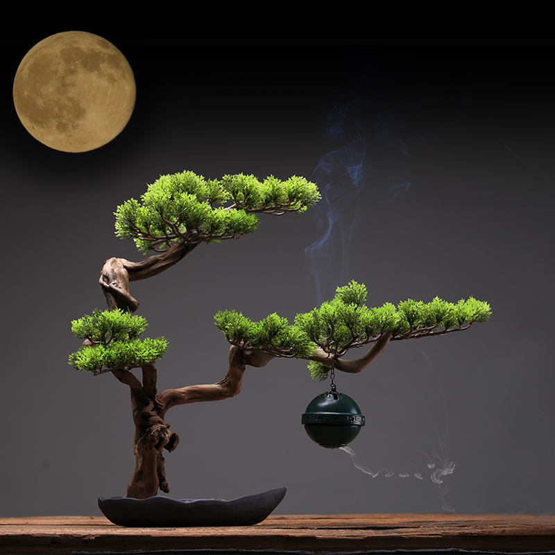 仿真绿植物迎客松盆景客厅盆栽桌面摆件观赏酒店玄关室内枯木工艺|ruв категории Домашний быт, ваза/цветок/искусственные цветы/моделирование украшения, бонсай моделирования растений - от Buy2taobao.com для оказания профессиональной услуги покупки агента Taobao