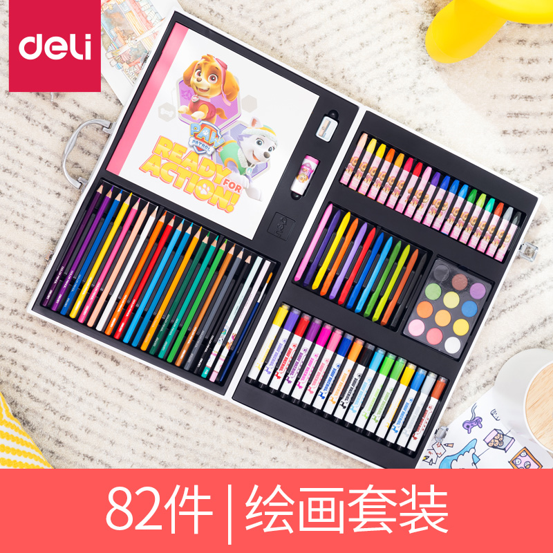 得力汪汪队文具绘画礼盒套装儿童礼物生日礼品宝宝开学大礼包82件|msdalam kategori Kamus elektronik/buku kertas elektronik/alat tulis, bekalan sekolah setiap hari, Set alat tulis/Gift Box - dari Buy2taobao.com untuk memberikan perkhidmatan ejen Taobao profesional membeli