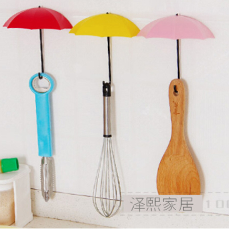 T5037创意雨伞造型强力粘胶挂钩 无痕墙壁粘钩 无痕强力粘钩在类目 住宅家具, 柜类, 柜子配件, 衣钩中 - 来自Buy2taobao.com提供专业的淘宝代购服务