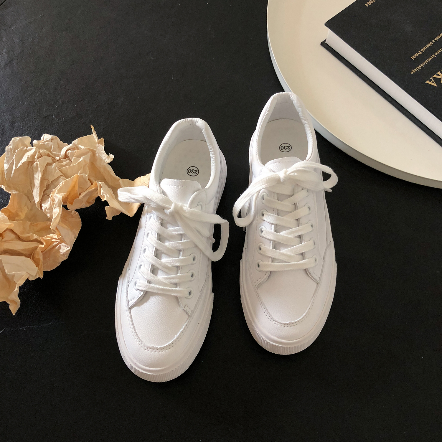 Lin Xian Shen New fall ulzzang Versatile chic Korean Edition White shoes ins skate shoes Casual shoesin the Women's Shoes, Low shoes category - from Buy2taobao.com to provide professional Taobao agent buy service