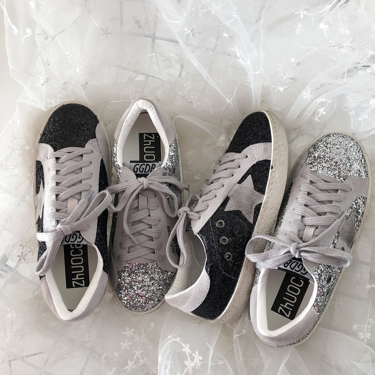 Lin Xian Shen Dirty shoes 2018 Autumn and winter Versatile Korean Edition Frenum Flat bottom skate shoes star Plush Sequined shoesin the Women's Shoes, Low shoes category - from Buy2taobao.com to provide professional Taobao agent buy service