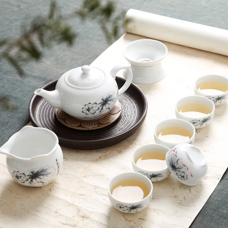 10头白瓷茶壶茶具(德化县城全店满300包送货)在类目 餐饮具, 茶具, 功夫茶具中 - 来自Buy2taobao.com提供专业的淘宝代购服务